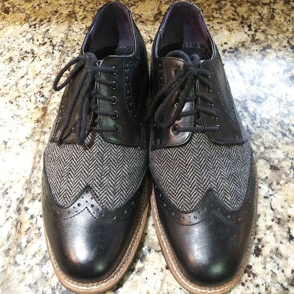 Bar III 'Monte' Mixed Media Wing-Tip Oxfords - Picture 3 of 12